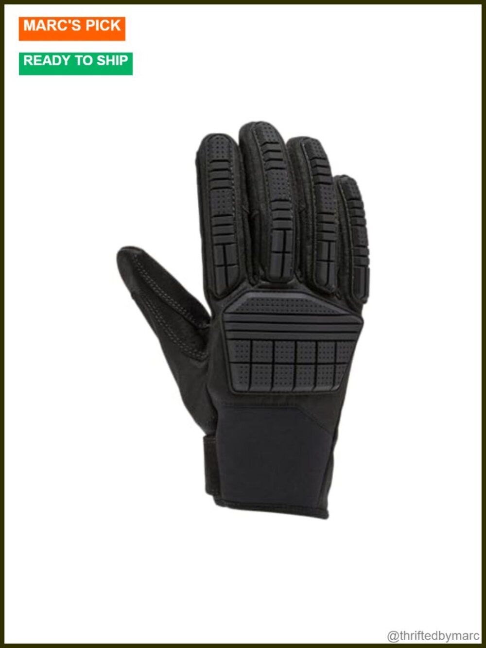 Men's Storm Defender Insulated Leather Knuckle Guard Gloves